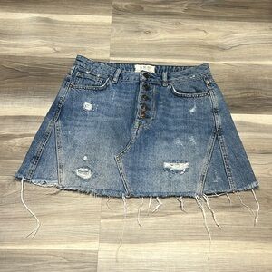 We the free blue denim skirt size 29